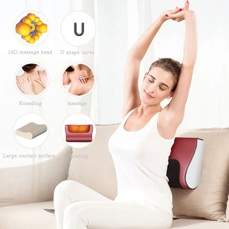 Norélla™ Red Pillow Massager – جهاز تدليك الوسادة الحمراء