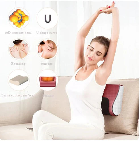 Norélla™ Red Pillow Massager – جهاز تدليك الوسادة الحمراء